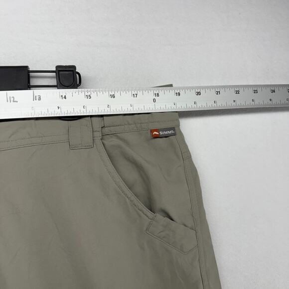Simms Pants Mens XL Beige Tan Insect Shield Performance Zip Cargo Pocket Fishing - Picture 3 of 10